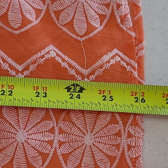 Chico's Salmon & Creamy White Embroidered Oversized Pancho size L/XL - Picture 7 of 10